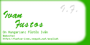 ivan fustos business card